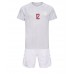 Billige Danmark Kasper Dolberg #12 Børnetøj Udebanetrøje til baby VM 2022 Kortærmet (+ korte bukser)